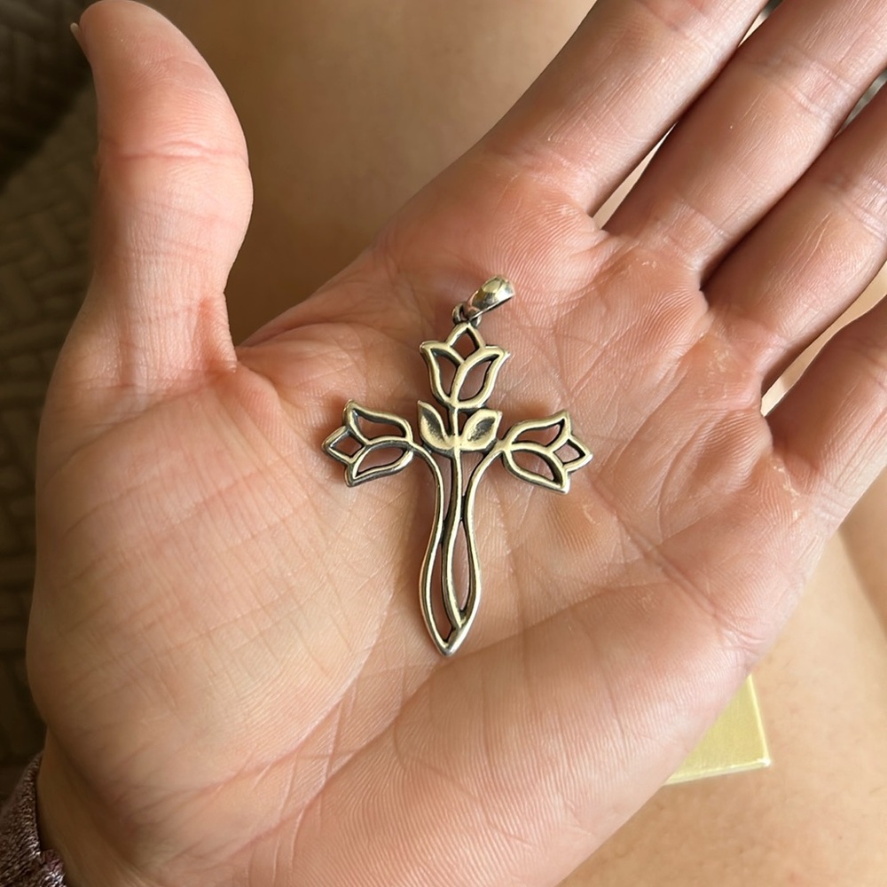 James Avery Large tulip-cross pendant *retired*